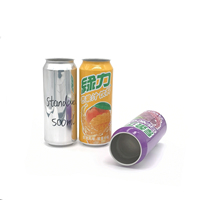 Vente en gros de canettes métalliques en aluminium personnalisées, vides et imprimées, de qualité alimentaire, 330 ml et 500 ml, pour bière, soda, jus, boisson énergisante