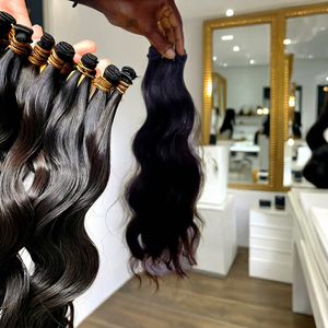 Extensiones de Cabello Humano Brasileño Remy de Primera Calidad al por Mayor, Tejido Doble a Máquina, 100g, Precio de Fábrica - Product Image 1