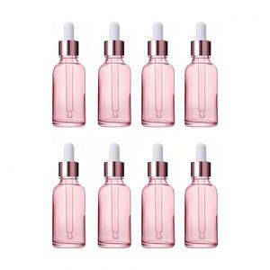 Round Oil <b>pink</b> Serum Glass 2oz 30ml 100ml Eye Rose Gold Dropper Glass <b>Bottle</b> <b>pink</b> Dropper <b>Bottle</b> for Cosmetic - Product Image 1