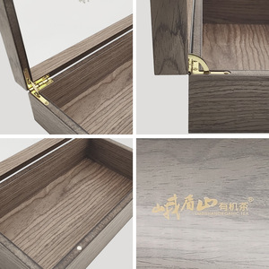 Caja de Té de Madera Personalizada 25.3X13.6X7.8Cm Rectangular Hecha a Mano para Almacenamiento de Té - Product Image 4