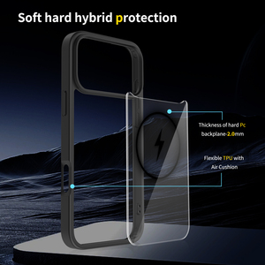 Ốp điện thoại iPhone 17 Pro Max, 17 Air, 16e, 15 Plus trong suốt, chống sốc, nam châm, chất liệu TPU cao cấp, thời trang - Product Image 5