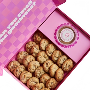 Caja plegable amarilla personalizada apta para alimentos impresión resistente OEM diseño <span class=keywords><strong>de</strong></span> caja <span class=keywords><strong>de</strong></span> regalo para galletas café pr - Product Image 2