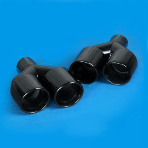 Embout d'échappement en titane noir de 3,5 pouces, forme en U, embout de silencieux double en acier inoxydable, embout de tuyau d'échappement universel, <span class=keywords><strong>accessoires</strong></span> de <span class=keywords><strong>tuning</strong></span> automobile - Product Image 2