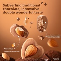 Zhongbao Hoge Kwaliteit Gevriesdroogde Zwarte Chocolade Fruit Amandel Verse Zoete Smaak Bulk Kubus Vorm Natuurlijke Conservering Nieuwe 35G