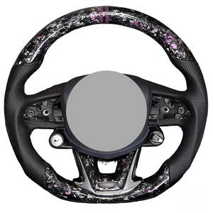 Volante de Fibra de Carbono Forjada y Cuero para <span class=keywords><strong>Cadillac</strong></span> CTS, Estilo Deportivo para ATS/ATS-<span class=keywords><strong>V</strong></span>/CT4/CT5/<span class=keywords><strong>CT6</strong></span>, Color Personalizable - Product Image 1