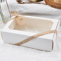 Hot-Sale – boîte à gâteaux blanche transparente avec 6 séparateurs, biscuits, Macarons, Cupcake, Dessert, vente en gros