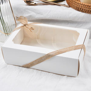 Hot-Sale Großhandel Mond-Puff-Keks Macarons Cupcake Dessert Weiße Transparente <span class=keywords><strong>Box</strong></span> mit 6 Trennwänden Kuchenbox - Product Image 2