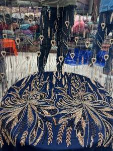 Tela de Red Importada con Cuentas Pesadas Hechas a Mano por Diseñadores, con Dupatta, Material de Primera Calidad para Trajes de Boda y Festivos - Product Image 3