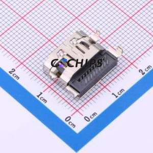 HDMI-GD-111PWB HDMI Connector DIP Connector ( Connector Type: HDMI-A )( Gender: Female )( Total Number of PINs: 19P ) - Product Image 2