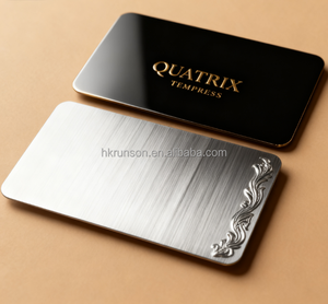 Tarjeta de Visita Metálica de Lujo Personalizada con NFC, Grabado Láser y Logotipo en Relieve, Tarjeta VIP de Acero Inoxidable - Product Image 2