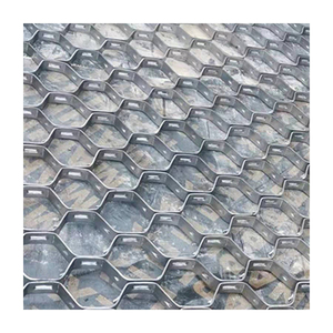 <span class=keywords><strong>Grille</strong></span> métallique en <span class=keywords><strong>acier</strong></span> inoxydable hexagonale <span class=keywords><strong>perforée</strong></span> en forme de diamant, ouverture de 20 mm, diamètre du fil de 1,5 mm, pliage disponible - Product Image 5
