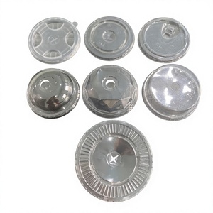 Couvre-gobelets en plastique PET PP transparents jetables de 75 mm, 85 mm, 90 mm, 93 mm, 95 mm, 120 mm pour gobelets à boissons - Product Image 1