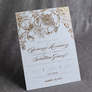 <span class=keywords><strong>Modèle</strong></span> d'<span class=keywords><strong>invitation</strong></span> de mariage en papier coton de style simple, rose doré floral, cartes d'<span class=keywords><strong>invitation</strong></span> de mariage pour fête de mariage - Product Image 1