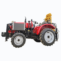 Foreuse de puits d'eau montée sur tracteur hydraulique, mini plate-forme de forage portative de puits d'eau