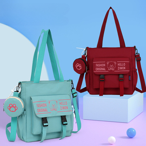 Primary School Students Canvas Art Bag Promotional Backpack for Children to Carry Homework and Test Papers Shoulder File Bag