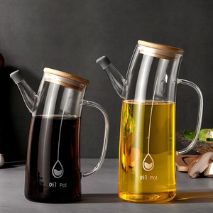 Botella de Salsa de Soja Personalizada de Grado Alimenticio, Botellas de Vinagre con Tapa, Almacenamiento y Frascos para Aceite, Juego de Cocina, Soporte Vintage para Aceite de Oliva - Product Image 1