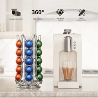 Support rotatif multi-niveaux en fer pour capsules de café, design moderne et simple, pour comptoir de cuisine domestique