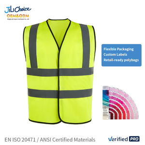 J & L 2025 OEMパーソナライズされた安全ベスト機器防水レインコート保護ベストジャケット反射レインコート安全服 - Product Image 1