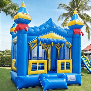 Château gonflable commercial en PVC bleu de haute qualité pour enfants, idéal pour les fêtes en extérieur et l'usage domestique - Product Image 6