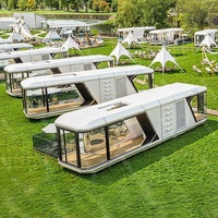Villa préfabriquée de luxe à 2 chambres prête à être expédiée, maison modulaire en acier, maison-bateau, hôtel flottant, autres mini-maisons