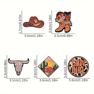 Lot de 5 broches émaillées créatives <span class=keywords><strong>en</strong></span> forme de vache pour femmes, badges amusants et uniques pour sacs à dos et vêtements, bijoux fantaisie - Product Image 4