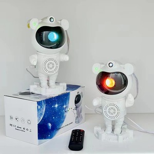 Lámpara Nocturna LED Blanca de Estilo Moderno con Proyección RGB y Control Remoto, Alimentada por USB, para Dormitorio Residencial, con Diseño de Luna y Estrellas Inteligente - Product Image 3