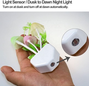 Lámpara de pared con <span class=keywords><strong>Sensor</strong></span> <span class=keywords><strong>Led</strong></span>, luz nocturna con forma de seta, eléctrica, con enchufe inductivo, para decoración del hogar - Product Image 4