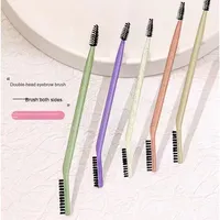 Applicateur de lifting des cils et des sourcils avec logo personnalisé, brosse à mascara double embout, pince à sourcils et cils, manche en plastique