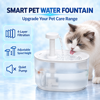 Fontaine à eau pour chat QKEE 3,5 L, cycle automatique, distributeur d'eau pour animaux de compagnie en ABS avec filtre et pompe, distributeur d'eau silencieux pour chat