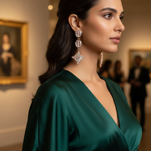 Boucles d'oreilles en pierre de Zircon, bijou fait à la main, à Baguette carrée, nouveau, vente en gros, 925 - Product Image 3