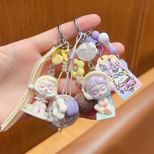 Porte-clés en métal luxueux personnalisé pour la fabrication de chaînes de téléphone portable de style Miu, accessoires de sac à dos, porte-clés - Product Image 1