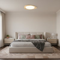 Plafonnier LED moderne nordique Wabi-sabi pour chambre à coucher, en plastique travertin, forme irrégulière, décoration artistique, plafonnier Rayna en travertin
