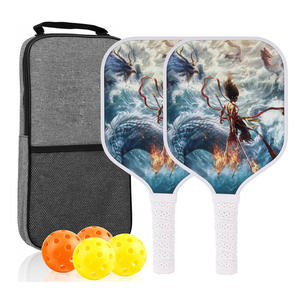2026 Best Popular Children's Christmas Gifts OEM <strong>Manufacture</strong> Pickleball Fiberglass YN6 2 Pickleball <strong>Paddle</strong> + 4 Balls + 1 Bag - Product Image 4