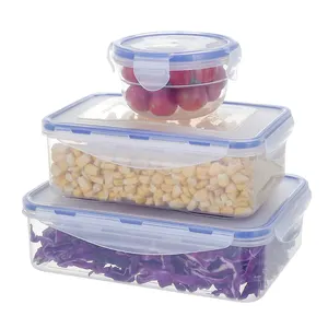 Atacado personalizado hermético impermeável claro bloqueável frigorífico plástico food container caixa de armazenamento