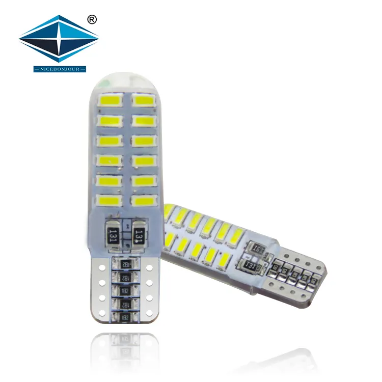 Auto Verlichting Xenon Witte Silicagel Fout Gratis W5W T10 Led Canbus Lampen