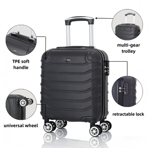 Valises de luxe directement de l'usine, ensemble de 3 pièces, chariot multi-vitesses, poignée souple en TPE, roues pivotantes, portables - Product Image 2