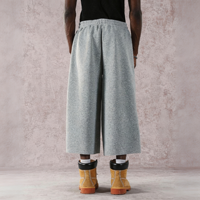 Shorts Capri Décontractés en Coton Éponge 100% pour Hommes, Coupe Ample, Taille Plus, Style Streetwear, avec Ourlet Brut Personnalisé, Longueur 3/4