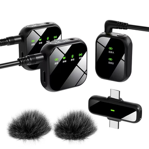 Sản phẩm mới K50 không dây máy ảnh Lavalier Microphone kép microphone chuyên nghiệp cho Type-C & IP & 3.5 mét với Sạc Hộp - Product Image 6