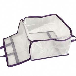 Organisateur de rangement écologique pliable pour vêtements, sac de déménagement transparent, sac de voyage, sac en plastique, organisateurs pour la maison - Product Image 3