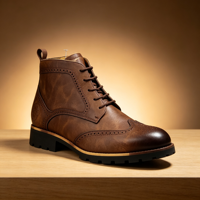 CACATUA Nouvelle Collection Bottes Chukka Montantes Homme en Cuir PU Bruni Imperméables Antidérapantes à Lacets Hiver 6593-6