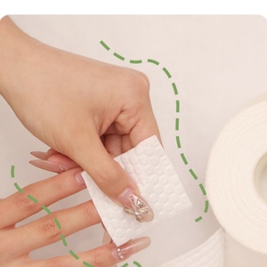 1000 lingettes en rouleau sans peluches pour ongles, tampons jetables pour dissolvant de vernis à ongles, lingettes de nettoyage en coton pour manucure - Product Image 2