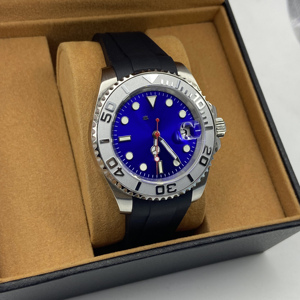 Blue Dial Men's Sports Automatic <b>Mechanical</b> <b>Watch</b> with Sapphire Stainless Steel Waterproof Wristwatch NH35 Movement - Product Image 1