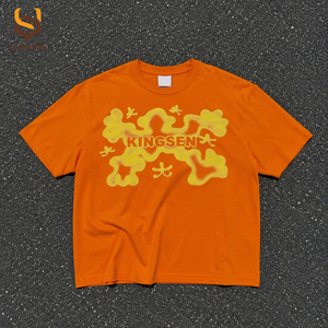 Custom Graphic Tee <b>Men</b> T-Shirt 100% Cotton Heavyweight Streetwear Screen Print Boxy Fit Cropped Oversized Drop Shoulder <b>Tshirt</b> - Product Image 2