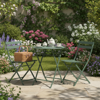 Chaise et table pliantes en métal populaires sur Internet Chaise balançoire extérieure simple pour café et dessert Inspiré par la boutique de thé au lait