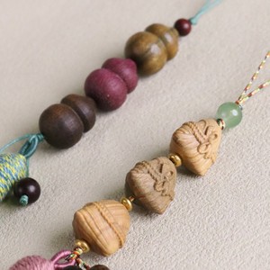 Colgante para Teléfono con Forma de Calabaza, Madera de Sándalo Verde, Pequeño Amuleto de Fortuna y Prosperidad, Borla Decorativa para Teléfono Móvil - Product Image 4
