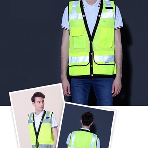 เสื้อกั๊กสะท้อนแสงขายส่ง ปรับแต่งได้ตามต้องการ เสื้อกั๊กนิรภัยสำหรับงานก่อสร้าง พร้อมพิมพ์ข้อความ เหมาะสำหรับสวมใส่เพื่อความปลอดภัยในการจราจร - Product Image 5