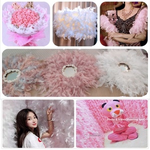 Ruban de plumes de dinde avec paillettes, garniture en plumes pour mariage, bar, danse latine, accessoires de costume de poupée, plumes DIY - Product Image 4