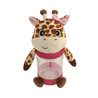 Boîte à bonbons en plastique en forme de tête d'animal en peluche de dessin animé mignon