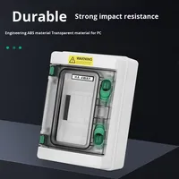 HA extérieur IP66 étanche boîtier de disjoncteur électrique monté en surface serrure à clé 10-63A 250-450V Distribution en plastique