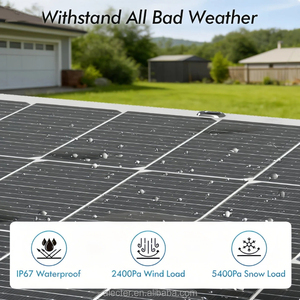 Panneau solaire portable Alecter Solar APH-P147 100W, 23% d'efficacité, flexible, monocristallin, en fibre de verre, pliable, ultra fin - Product Image 6